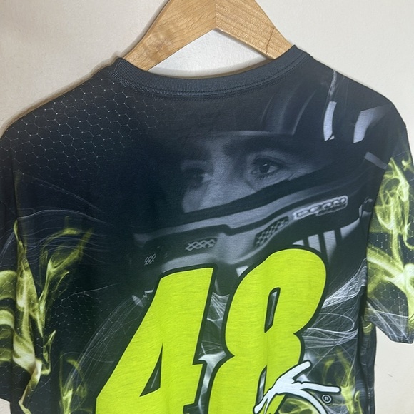 Hendrick Jimmie Johnson Shirt Mens Size Large Black  48 NASCAR Short Sleeve - Picture 5 of 9